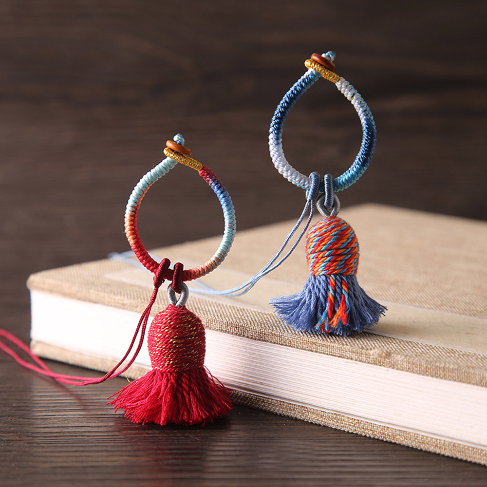 Sewing Thread In Textile - 2pcs Cotton Thread Tassels Fringe Gradient