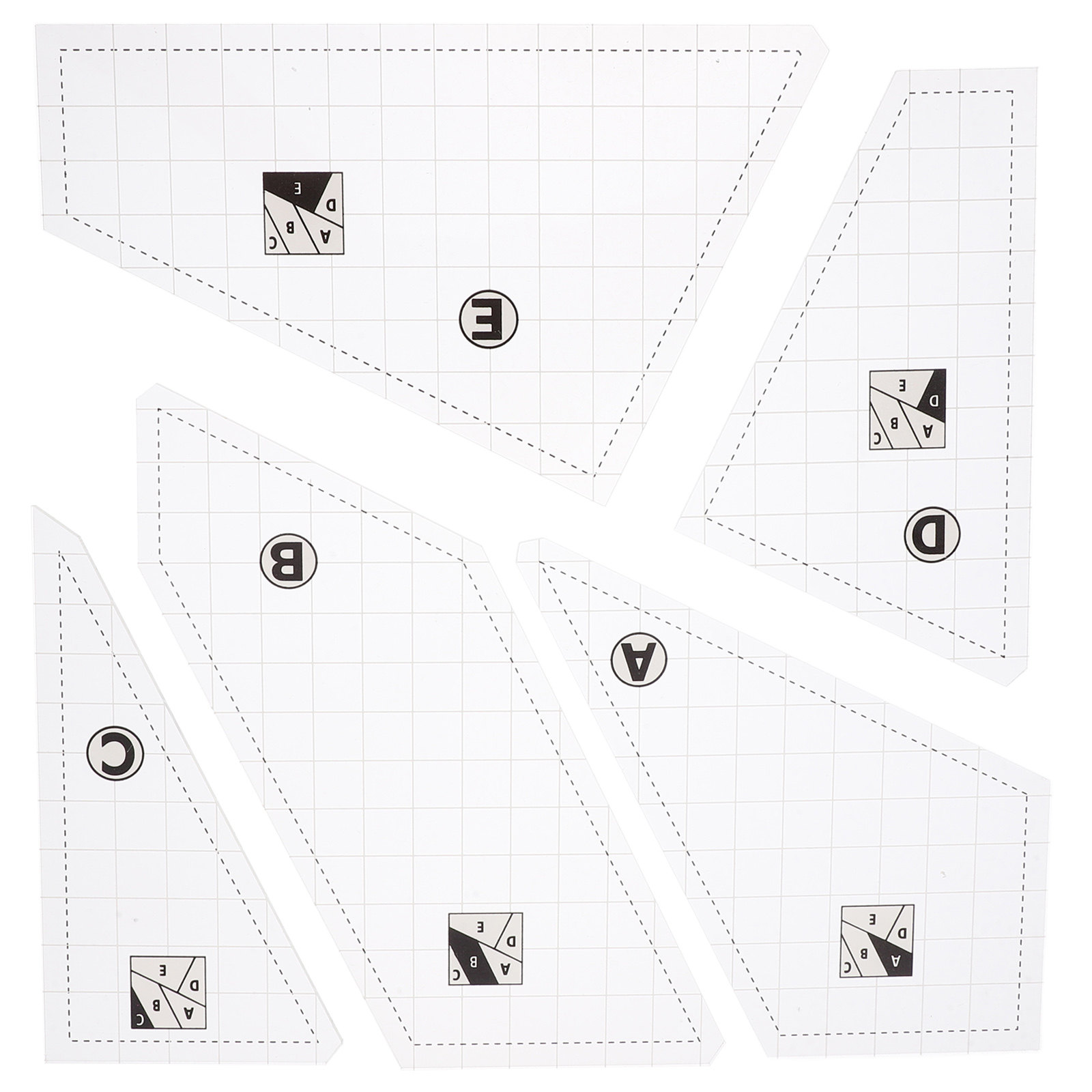 5Pcs Quilting Template Set Acr - Sewing Gauge Ruler recension och pris